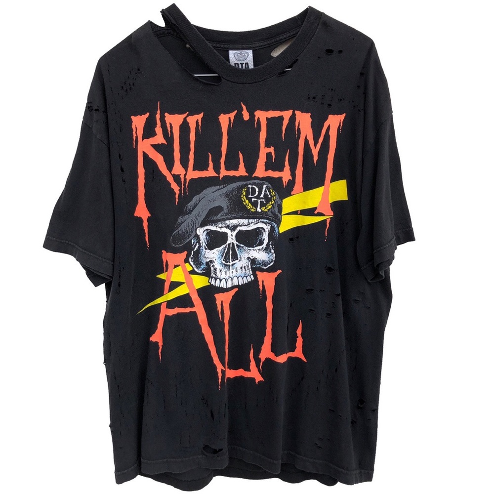 DTA Rouge Squad Kill Em All Distressed Graphic Tee